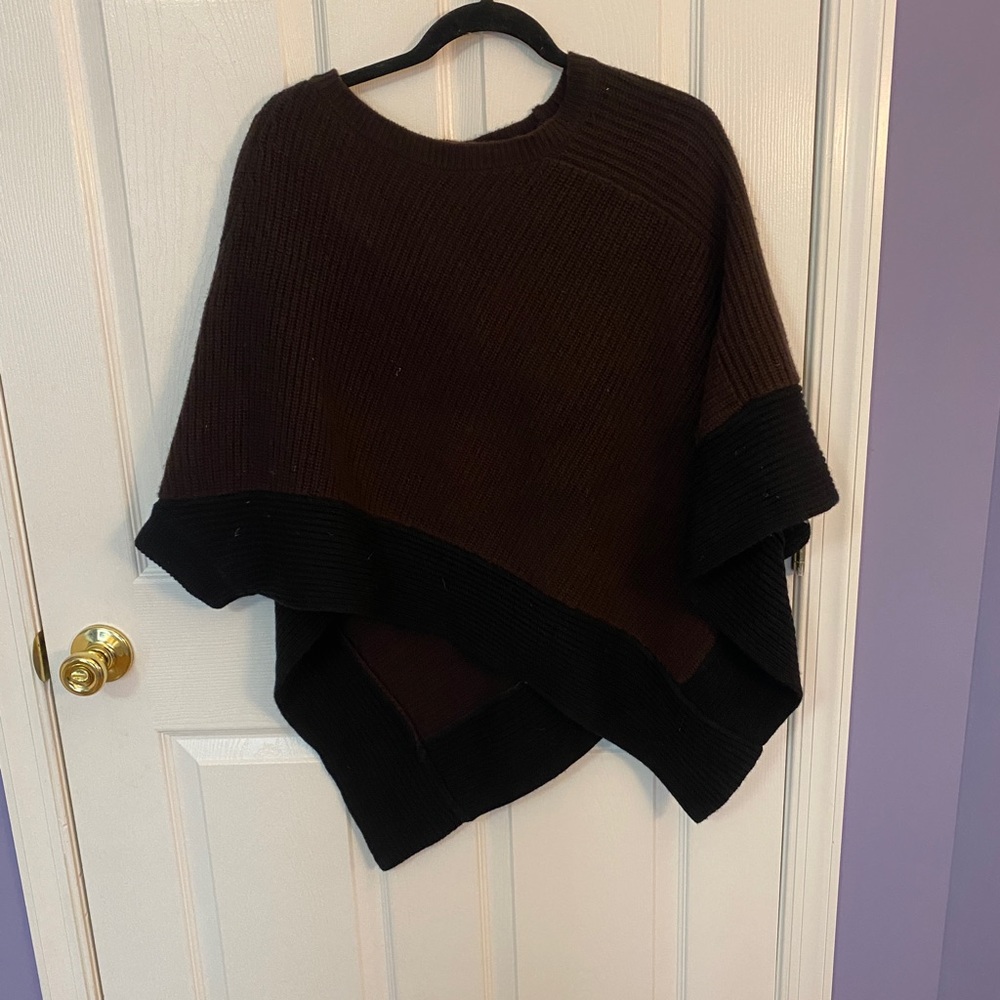 NWOT cashmere project brown and black shawl